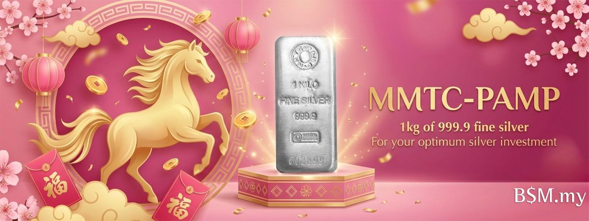 MMTC PAMP Silver 999 Kilo Bar Malaysia