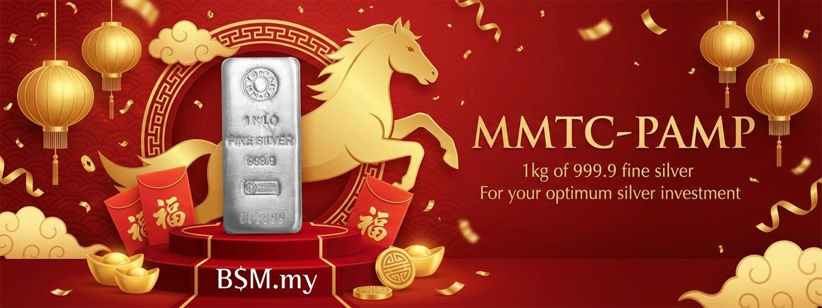 PAMP MMTC Silver 999.9 Kilo Bars Malaysia